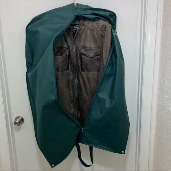 Brown Lamb Leather Zipper Jacket by Overland - Picture 15 of 16